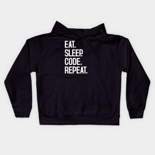 EAT. SLEEP. CODE. REPEAT. Kids Hoodie